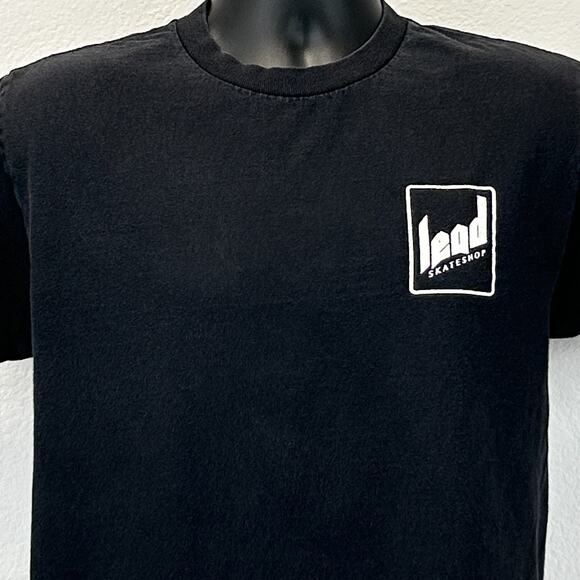 Lead Skate Shop T Shirt Skateshop Skater Skating San Fernando Black Tee M Medium - Picture 5 of 7